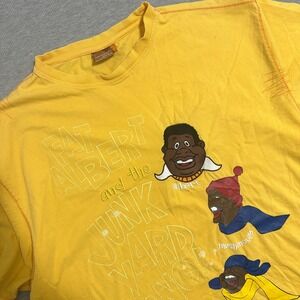Platinum FUBU‎ Fat Albert Junk Yard Gang Graphic T-Shirt Yellow Mens Size XL